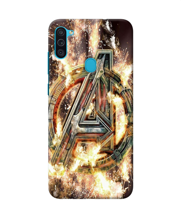 Avengers Burning Logo Samsung M11 Back Cover