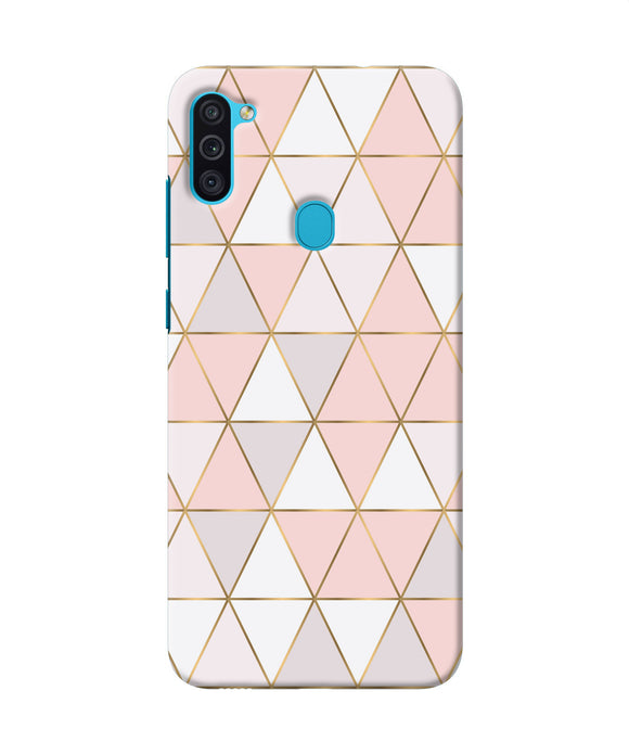 Abstract Pink Triangle Pattern Samsung M11 Back Cover