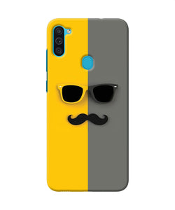 Mustache Glass Samsung M11 Back Cover