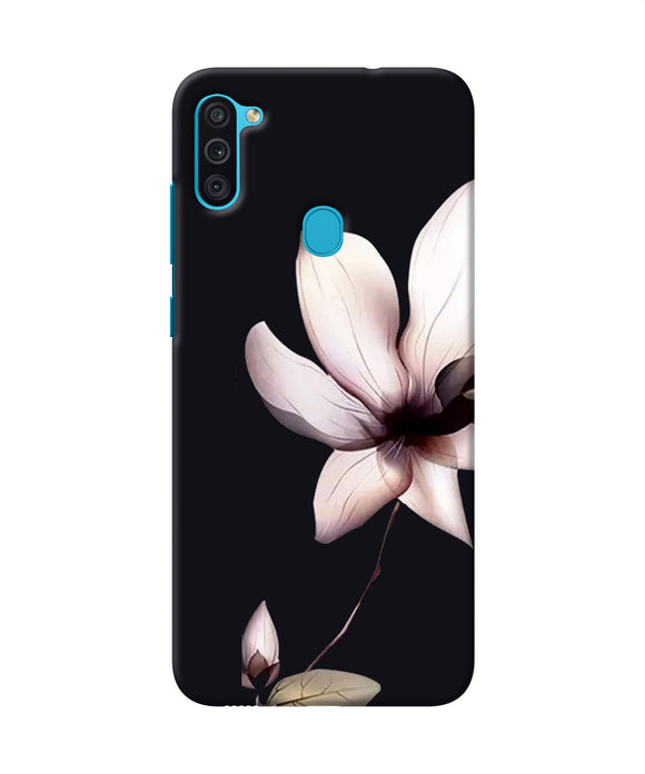 Flower White Samsung M11 Back Cover