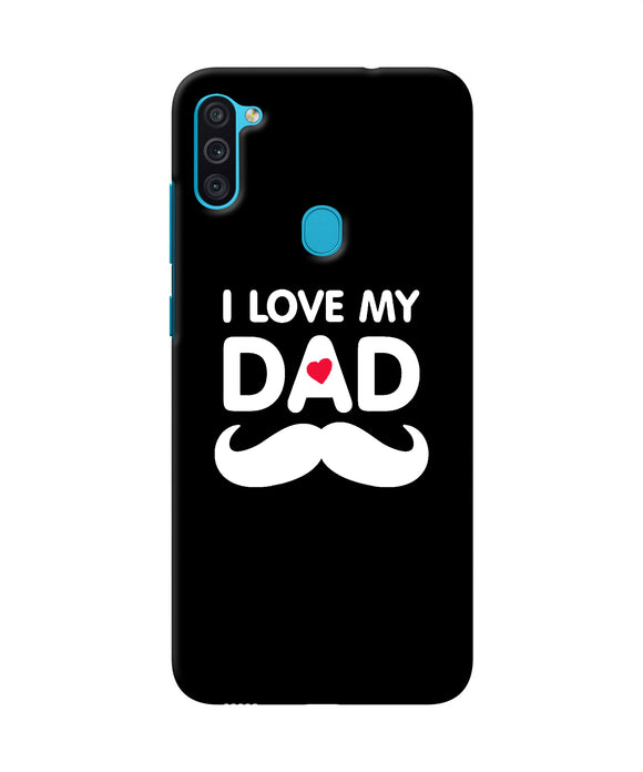 I Love My Dad Mustache Samsung M11 Back Cover