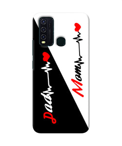 Mom Dad Heart Line Vivo Y30 / Y50 Back Cover