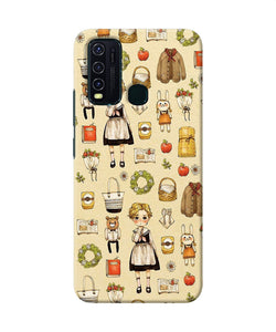 Canvas Girl Print Vivo Y30 / Y50 Back Cover