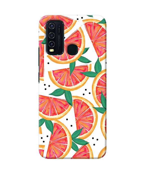 Abstract Orange Print Vivo Y30 / Y50 Back Cover