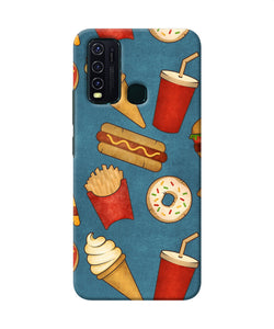 Abstract Food Print Vivo Y30 / Y50 Back Cover