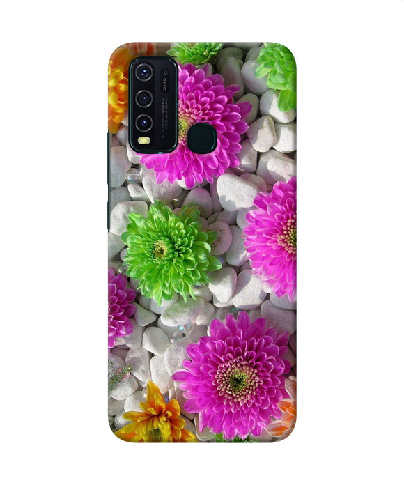 Natural Flower Stones Vivo Y30 / Y50 Back Cover