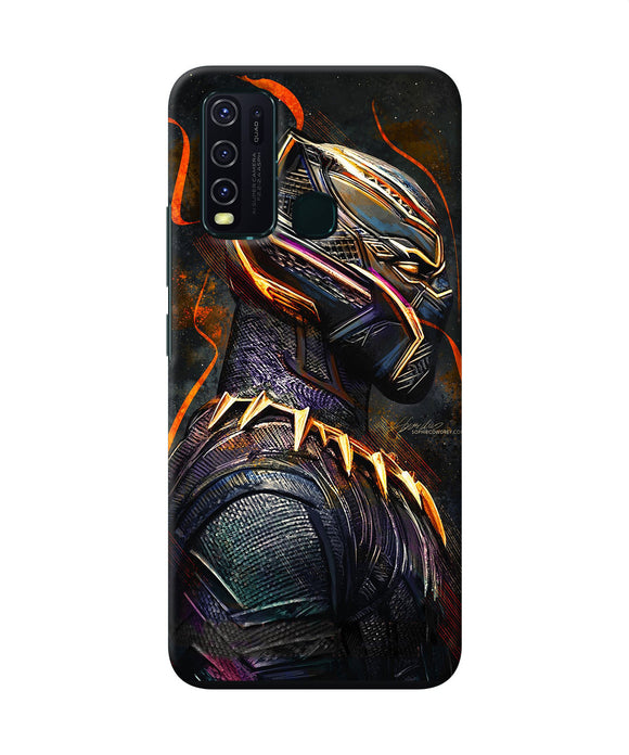 Black Panther Side Face Vivo Y30 / Y50 Back Cover