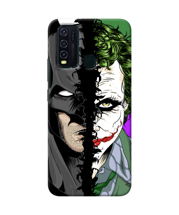 Batman Vs Joker Half Face Vivo Y30 / Y50 Back Cover