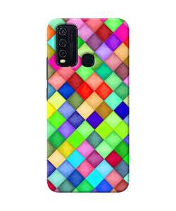 Abstract Colorful Squares Vivo Y30 / Y50 Back Cover