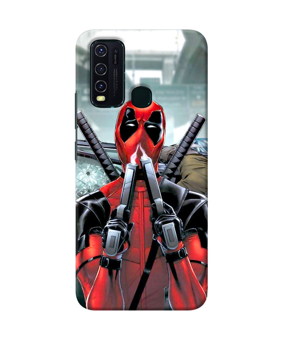 Deadpool With Gun Vivo Y30 / Y50 Back Cover