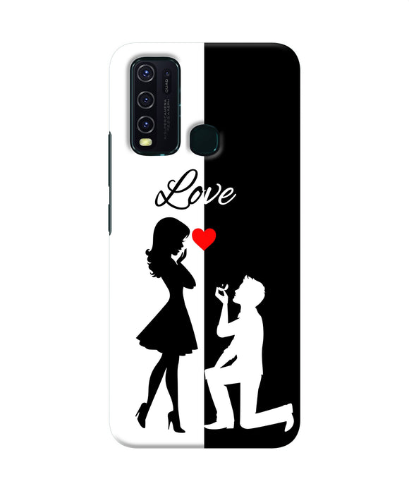 Love Propose Black And White Vivo Y30 / Y50 Back Cover