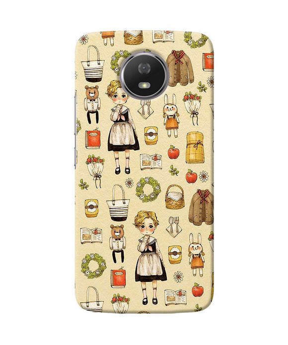 Canvas Girl Print Moto G5s Back Cover