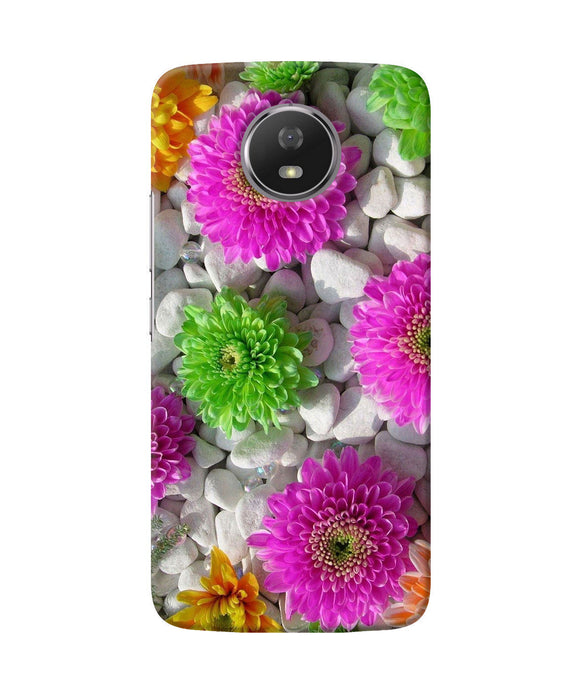 Natural Flower Stones Moto G5s Back Cover