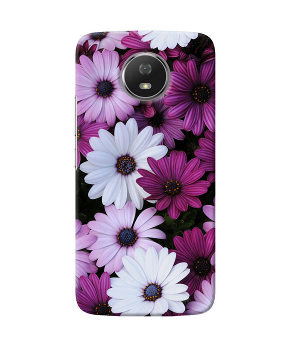 White Violet Flowers Moto G5s Back Cover