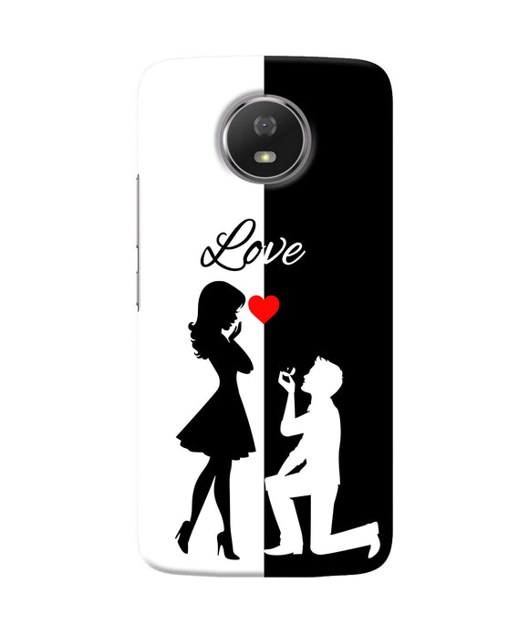 Love Propose Black And White Moto G5s Back Cover
