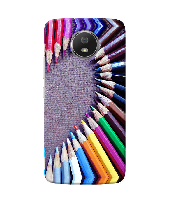 Color Pencil Half Heart Moto G5s Back Cover