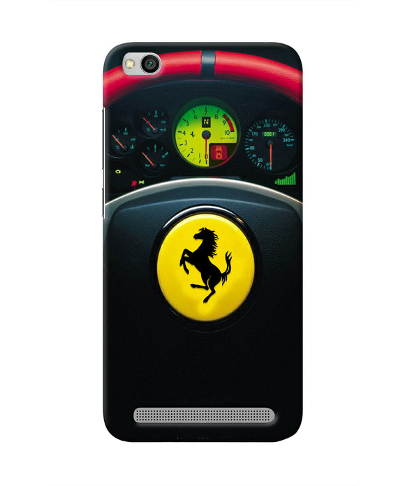 Ferrari Steeriing Wheel Redmi 5A Real 4D Back Cover