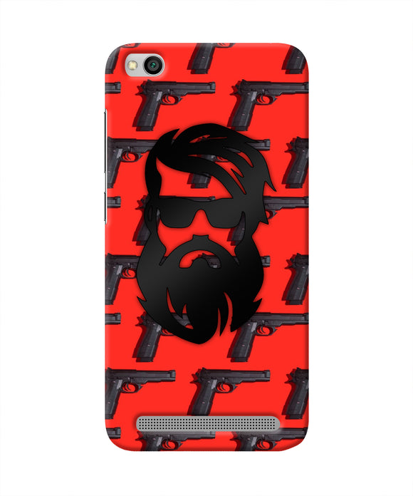 Rocky Bhai Beard Look Redmi 5A Real 4D Back Cover
