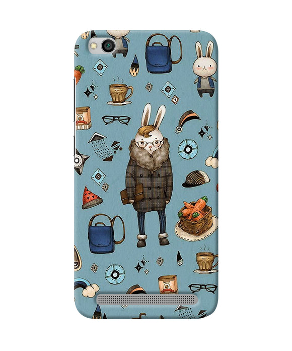 Canvas Rabbit Print Redmi 5a Back Cover