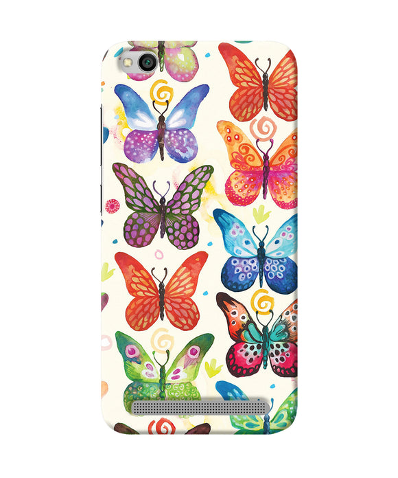 Abstract Butterfly Print Redmi 5a Back Cover