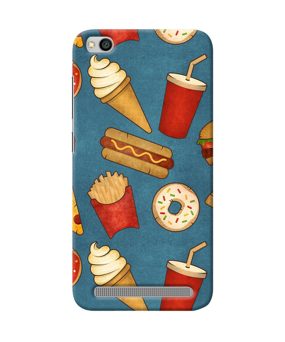 Abstract Food Print Redmi 5a Back Cover