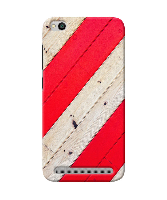 Abstract Red Brown Wooden Redmi 5a Back Cover