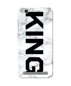 King Marble Text Redmi 5a Back Cover