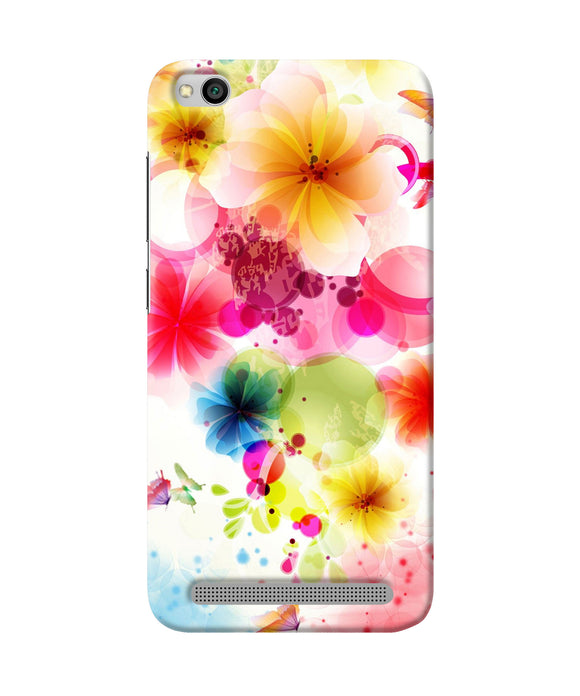 Flowers Print Redmi 5a Back Cover