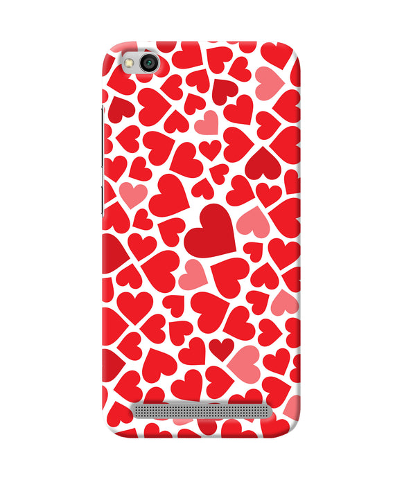 Red Heart Canvas Print Redmi 5a Back Cover