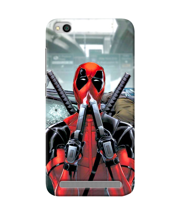 Deadpool With Gun Redmi 5a Back Cover