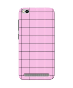 Pink Square Print Redmi 5a Back Cover