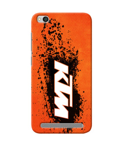 Ktm Black Spray Redmi 5a Back Cover