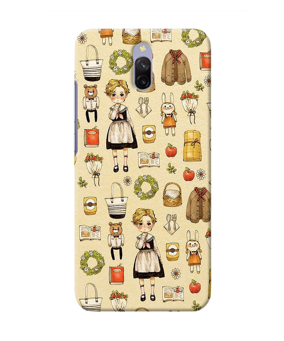 Canvas Girl Print Redmi 8a Dual Back Cover