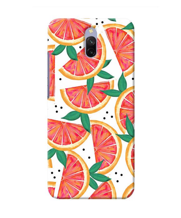 Abstract Orange Print Redmi 8a Dual Back Cover