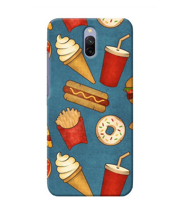 Abstract Food Print Redmi 8a Dual Back Cover