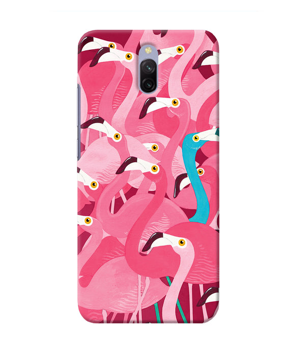 Abstract Sheer Bird Pink Print Redmi 8a Dual Back Cover