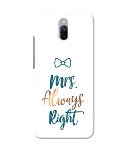 Mrs Always Right Redmi 8a Dual Back Cover