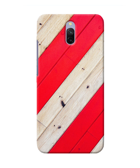 Abstract Red Brown Wooden Redmi 8a Dual Back Cover