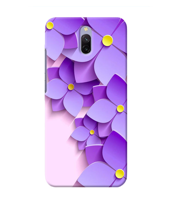 Violet Flower Craft Redmi 8a Dual Back Cover