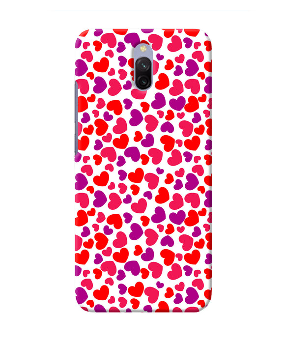 Red Heart Canvas Print Redmi 8a Dual Back Cover