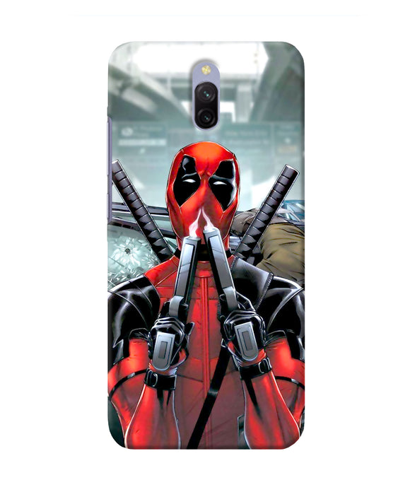 Deadpool With Gun Redmi 8a Dual Back Cover