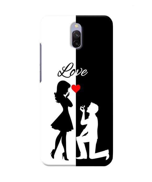 Love Propose Black And White Redmi 8a Dual Back Cover