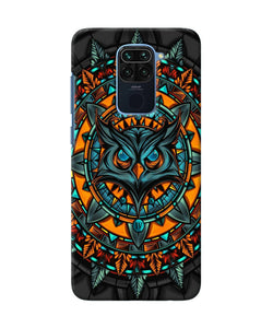 Angry Owl Art Redmi Note 9 Back Cover