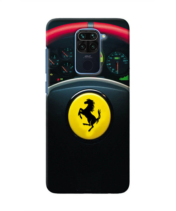 Ferrari Steeriing Wheel Redmi Note 9 Real 4D Back Cover