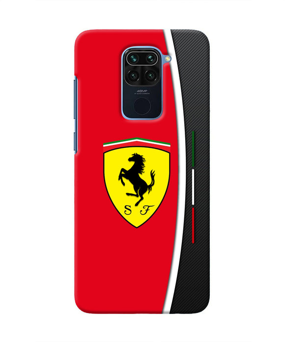 Ferrari Abstract Red Redmi Note 9 Real 4D Back Cover