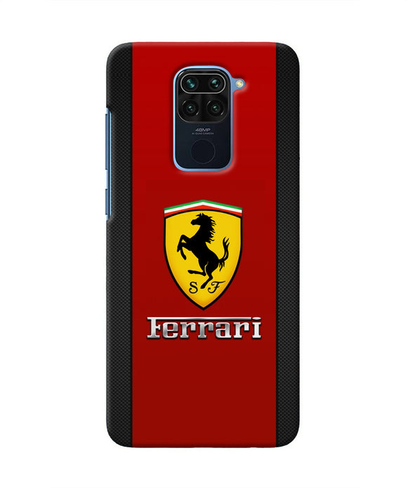Ferrari Abstract Maroon Redmi Note 9 Real 4D Back Cover
