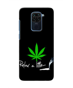 Weed Relax Quote Redmi Note 9 Real 4D Back Cover