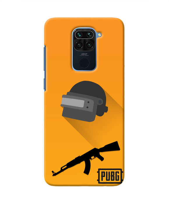 PUBG Helmet and Gun Redmi Note 9 Real 4D Back Cover