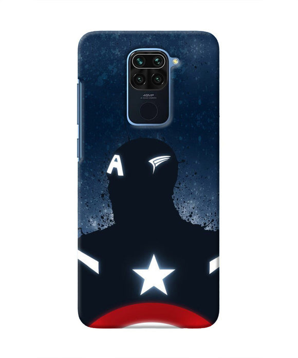 Captain america Shield Redmi Note 9 Real 4D Back Cover