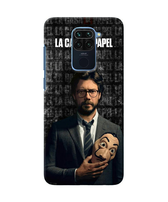 Money Heist Professor with Mask Redmi Note 9 Back Cover